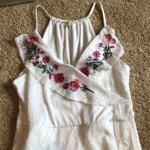 Whimsical white lace dress